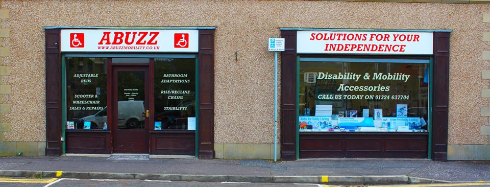 The Abuzz Mobility shop front in Falkirk